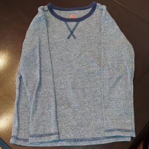 H&M Blue Henley Style Long Sleeve T Shirt Sz 4-6Y